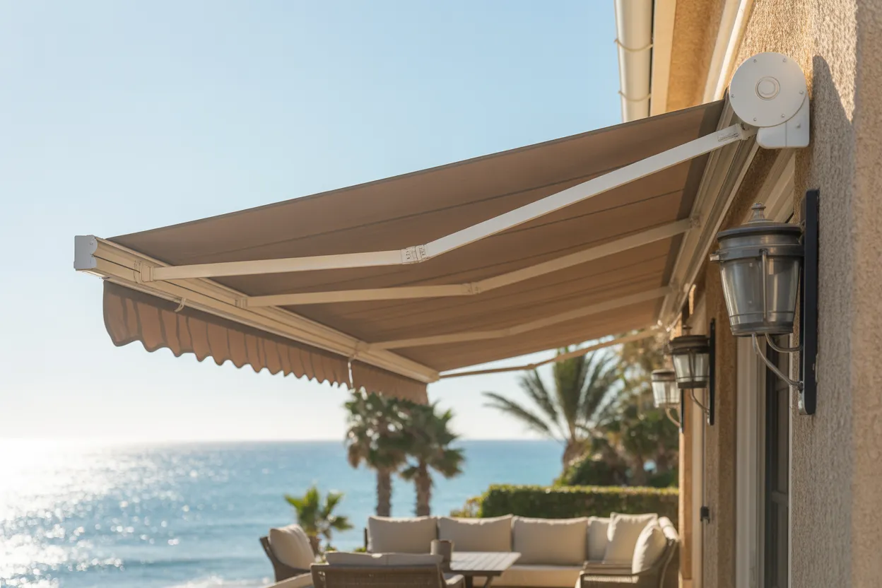 Fixed Stationary Awning on home facade in Dunedin, FL